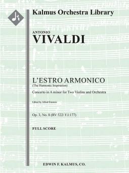 L'Estro Armonico op. 3 No. 8: Concerto for 2 Violins in A minor, RV 522/F.I:177 