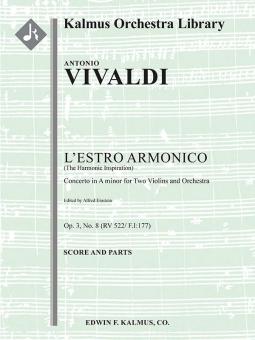 L'Estro Armonico op. 3 No. 8: Concerto for 2 Violins in A minor, RV 522/F.I:177 