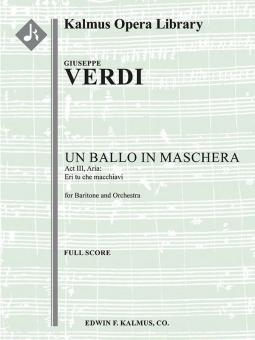 Un Ballo in Maschera: Act III, Aria: Eri tu che macchiavi 
