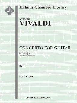 Concerto for Guitar in D, RV 93 (Lute) 
