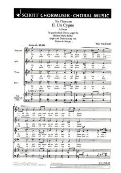 Six Chansons Nr. 2: Un Cygne Standard