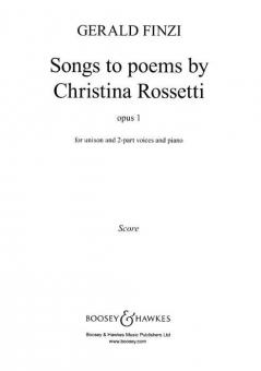 Songs To Poems By Christina Rossetti 