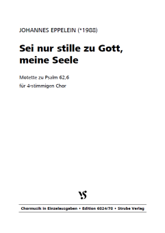 Sei nur stille zu Gott, meine Seele 