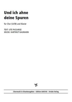 Und ich ahne deine Spuren 