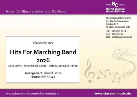 Hits For Marching Band 2026 
