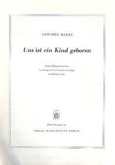 Uns ist ein Kind geboren 