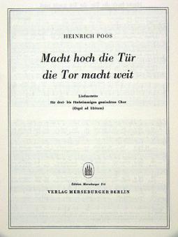 Macht hoch die Tür 