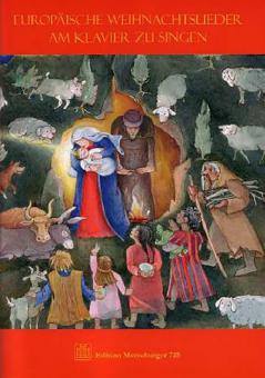 Europäische Weihnachtslieder am Klavier zu singen 