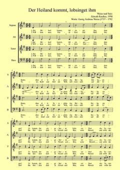 Weihnachtslied - Der Heiland kommt, lobsinget ihm 