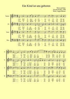 Weihnachtslied - Ein Kind ist uns geboren 