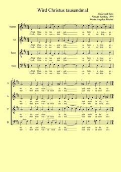 Weihnachtslied - Wird Christus tausendmal 