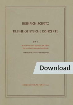 Kleine geistliche Konzerte Heft 10 SWV 305 