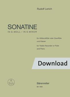 Sonatine für Altblockflöte oder Querflöte und Klavier g-Moll 