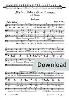 Ach Herr, ich bin nicht wert (1937) 