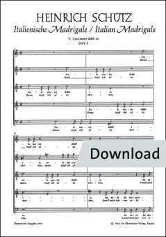 Cosi morir debb'io - Dann muss ich also sterben SWV 5 
