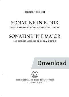 Sonatine für Blockflöte oder Oboe und Klavier 