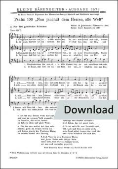 Liedsätze zu den Psalmen 100 und 150 