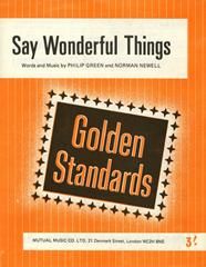 Say Wonderful Things 