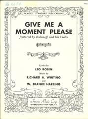 Give Me A Moment Please 