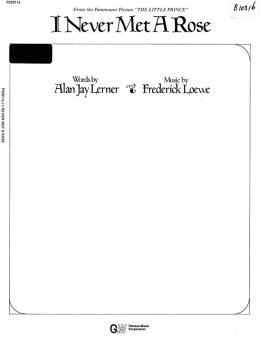 I Never Met A Rose (from 'The Little Prince') 