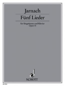 5 Lieder op. 15 