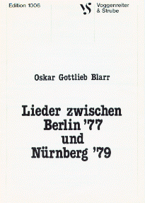Lieder zwischen Berlin '77 und Nürnberg '79 