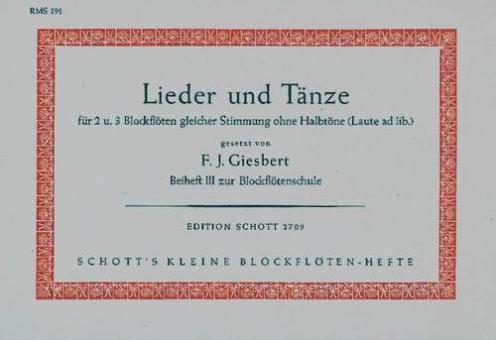 Lieder und Tänze 
