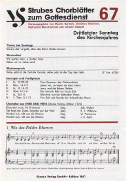 Drittletzter Sonntag des Kirchenjahres 