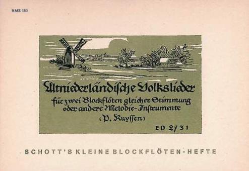 Altniederländische Volkslieder 