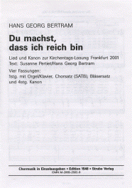 Du machst, dass ich reich bin 