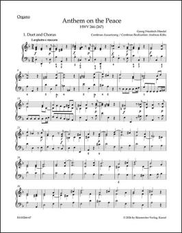 Anthem on the Peace HWV 266 (267) Standard