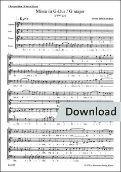 Missa G-Dur BWV 236 "Lutherische Messe" Download