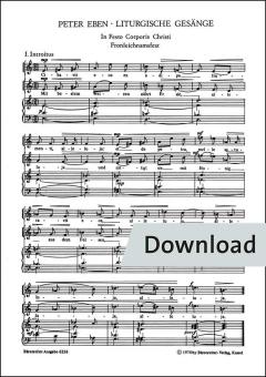 In Festo Corporis Christi - Proprium zum Fronleichnamsfest: Cibavit eos - Mit bestem Weizen nährt Er sie 