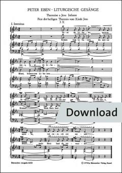 Theresiae a Jesu Infante - Proprium zum Fest der heiligen Theresia vom Kinde Jesu (3. Oktober): Veni di Libano - Komm vom Libanon 