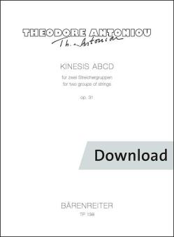 Kinesis ABCD für 2 Streichergruppen op. 31 (1966) 