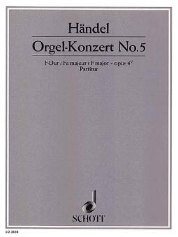 Orgel-Konzert Nr. 5 F-Dur op. 4/5 HWV 293 