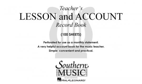 Teacher's Lesson and Account Record Book 