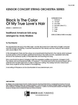 Black Is The Color Of My True Love's Hair 