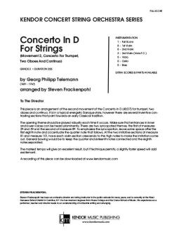 Concerto In D for Strings 