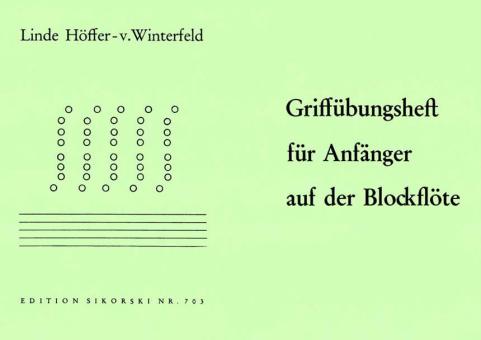 Griffübungsheft für Anfänger auf der Blockflöte 