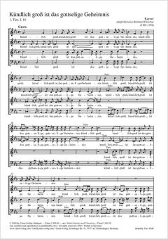 Kündlich groß ist das gottselige Geheimnis 
