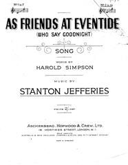 As Friends At Eventide (Who Say Goodnight) 