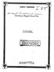 I'll Never Forget I Love You 