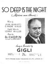 So Deep Is The Night (Reviens Mon Amour) 