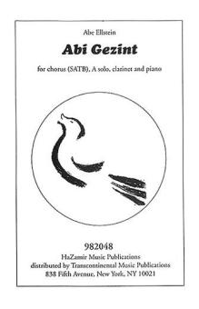 Abi Gezint Solo (High), Clarinet, Piano 