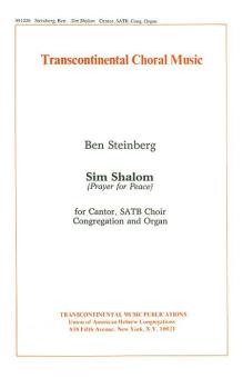 Sim Shalom (Prayer For Peace) Cantor, Congregation, Organ Download