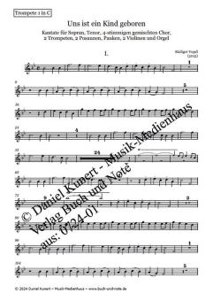 Uns ist ein Kind geboren - Trompete 1 in C 