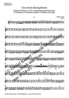 Uns ist ein Kind geboren - Violine 2 