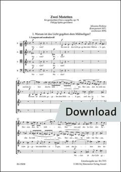 Warum ist das Licht gegeben dem Mühseligen? op. 74 Nr. 1 