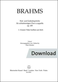 Unsere Väter hofften auf dich op. 109 Nr. 1 